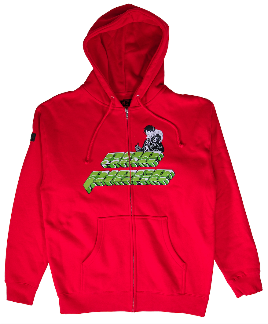 One Piece Luffy Chrome Zip Hoodie - Red – Shonen Jump Store