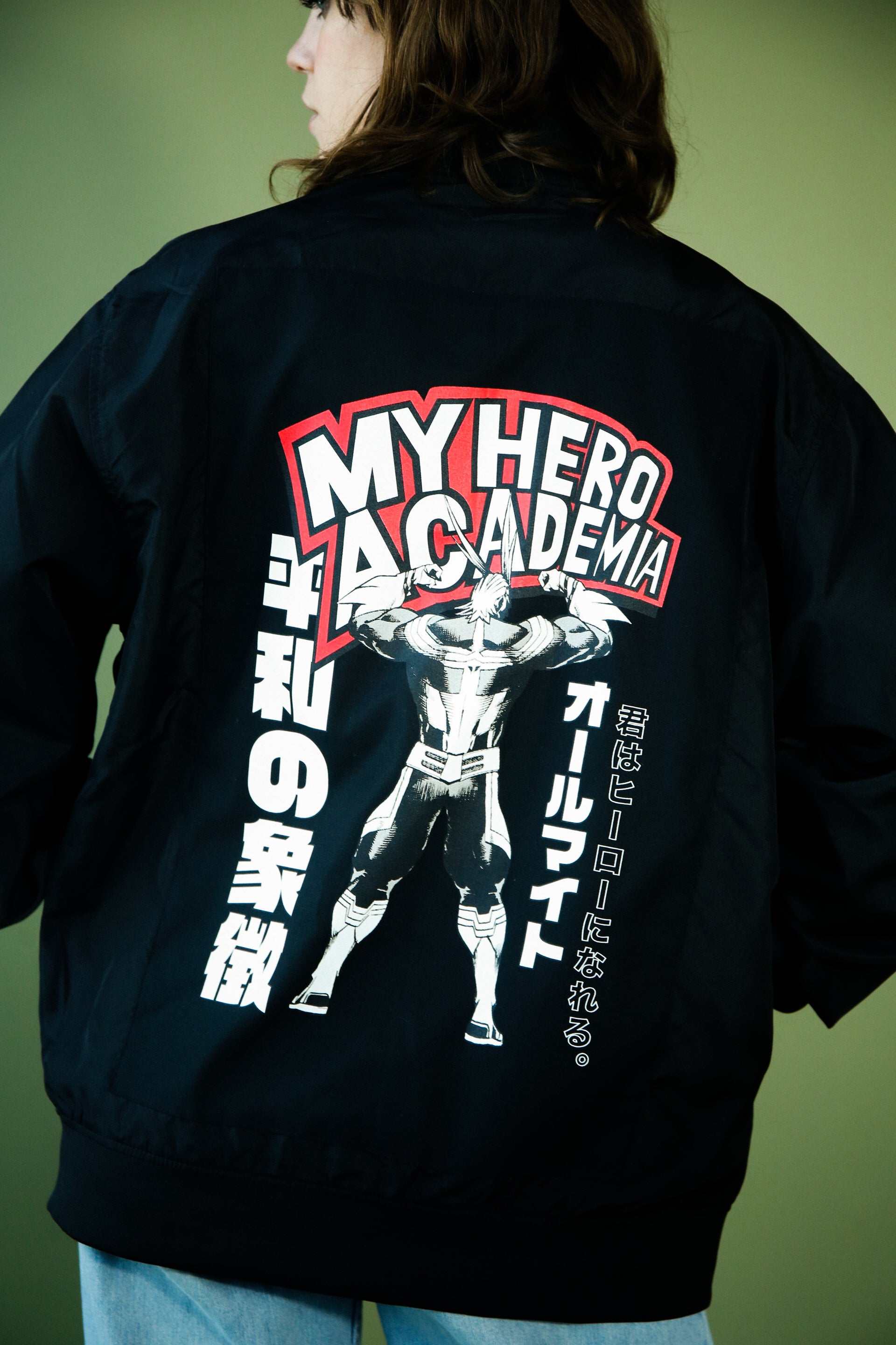 Back. MHA Lightweight Rain Jacket - Black