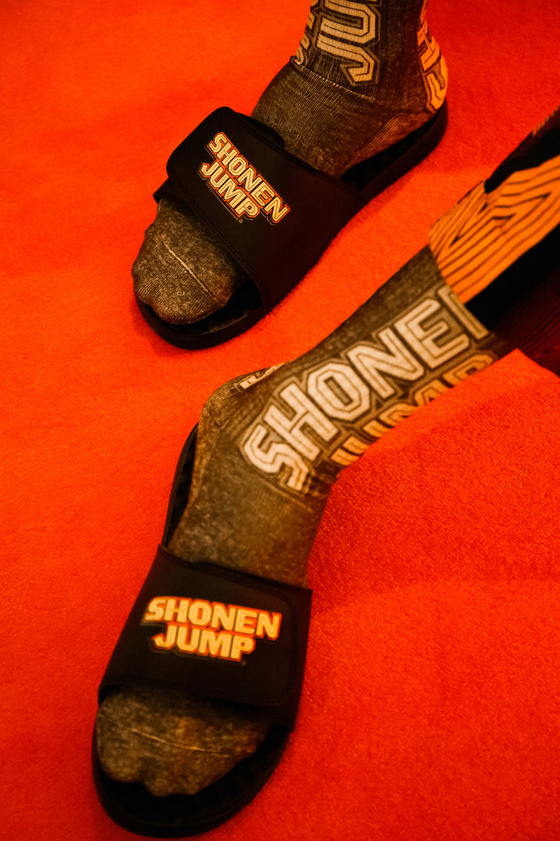 Shonen Jump Logo Slide Black Shonen Jump Store