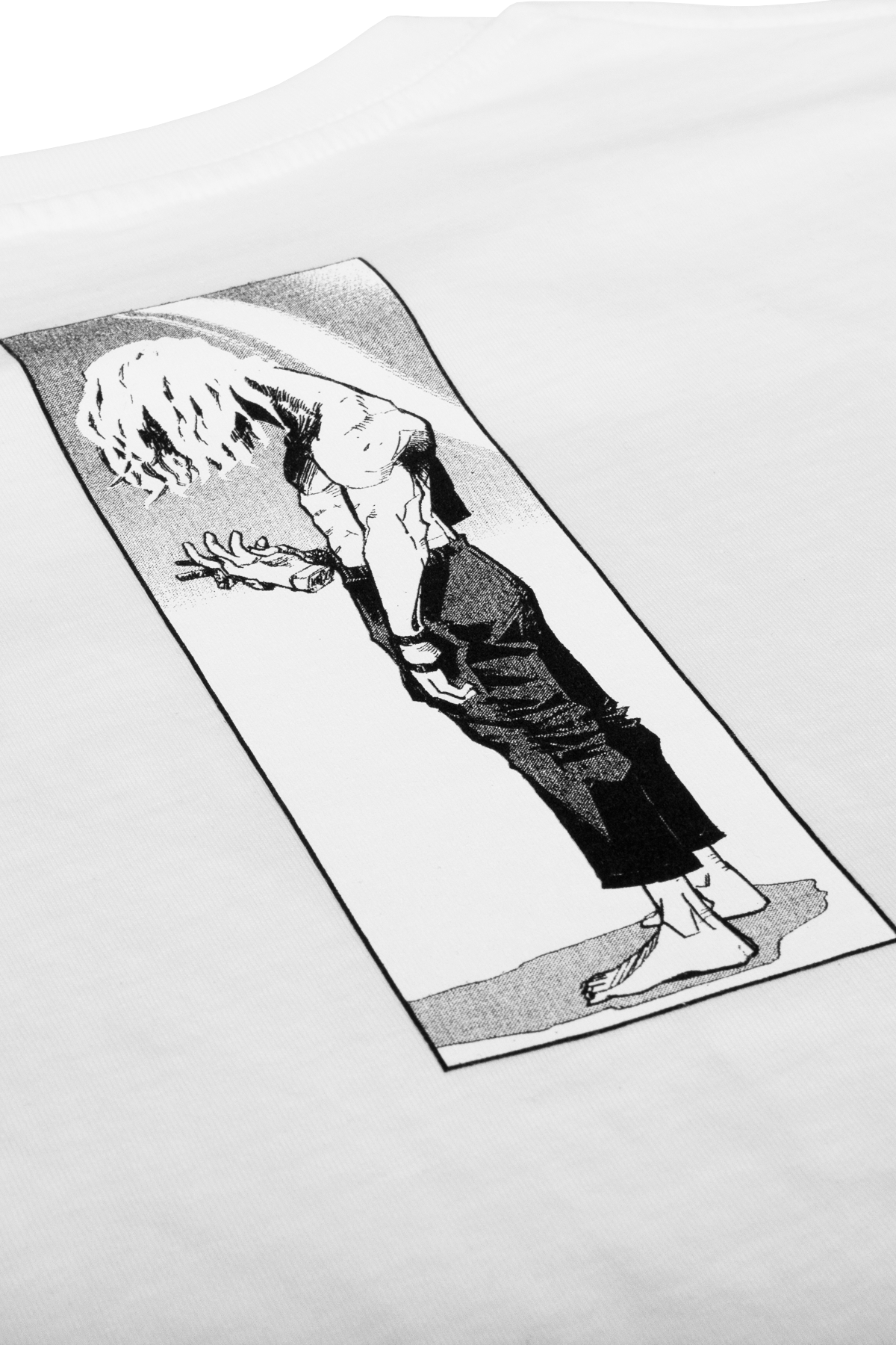 Back detail. My Hero Academia Shigaraki Long Sleeve Tee / Tshirt - White