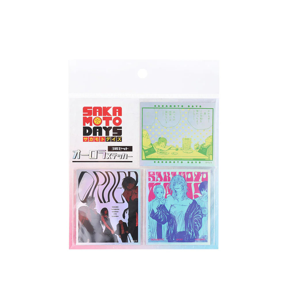 SAKAMOTO DAYS Aurora Sticker Set of 3 [Sakamoto & Shin & Lu / ORDER / Sakamoto & Akao & Nagumo]