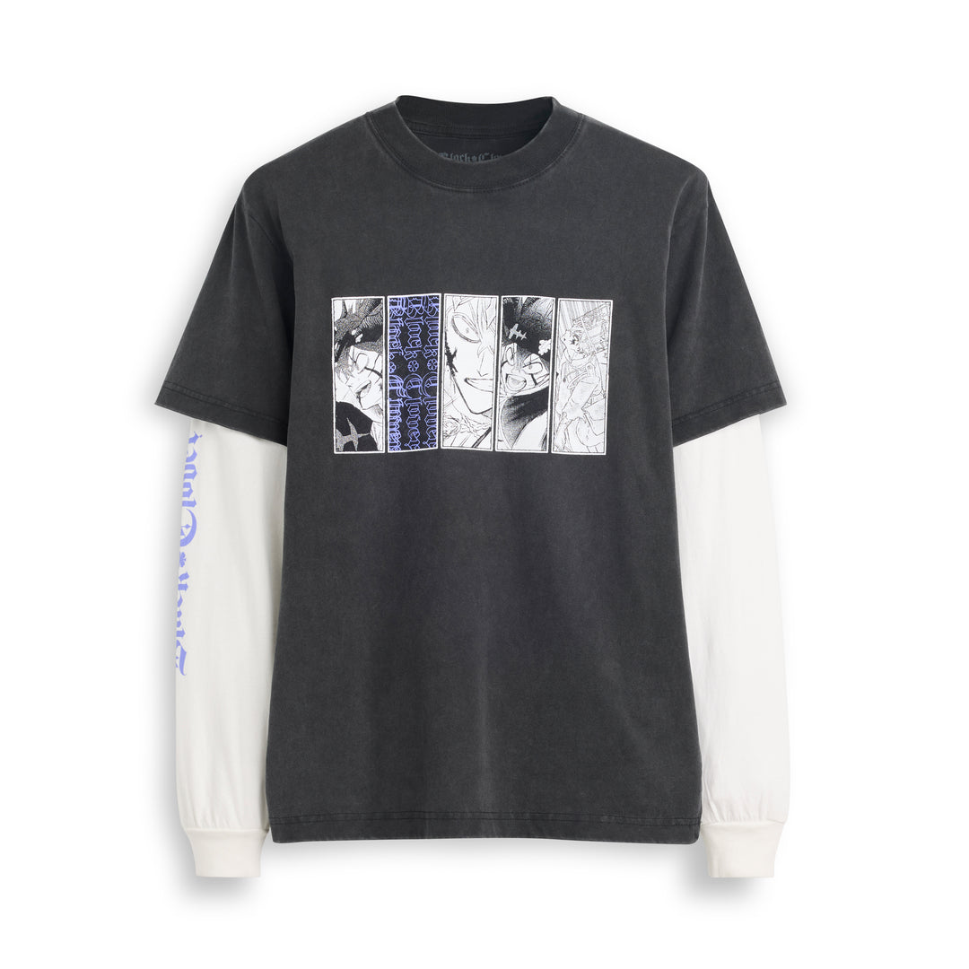 Black Clover Title 2-Fer Tee - Black / White