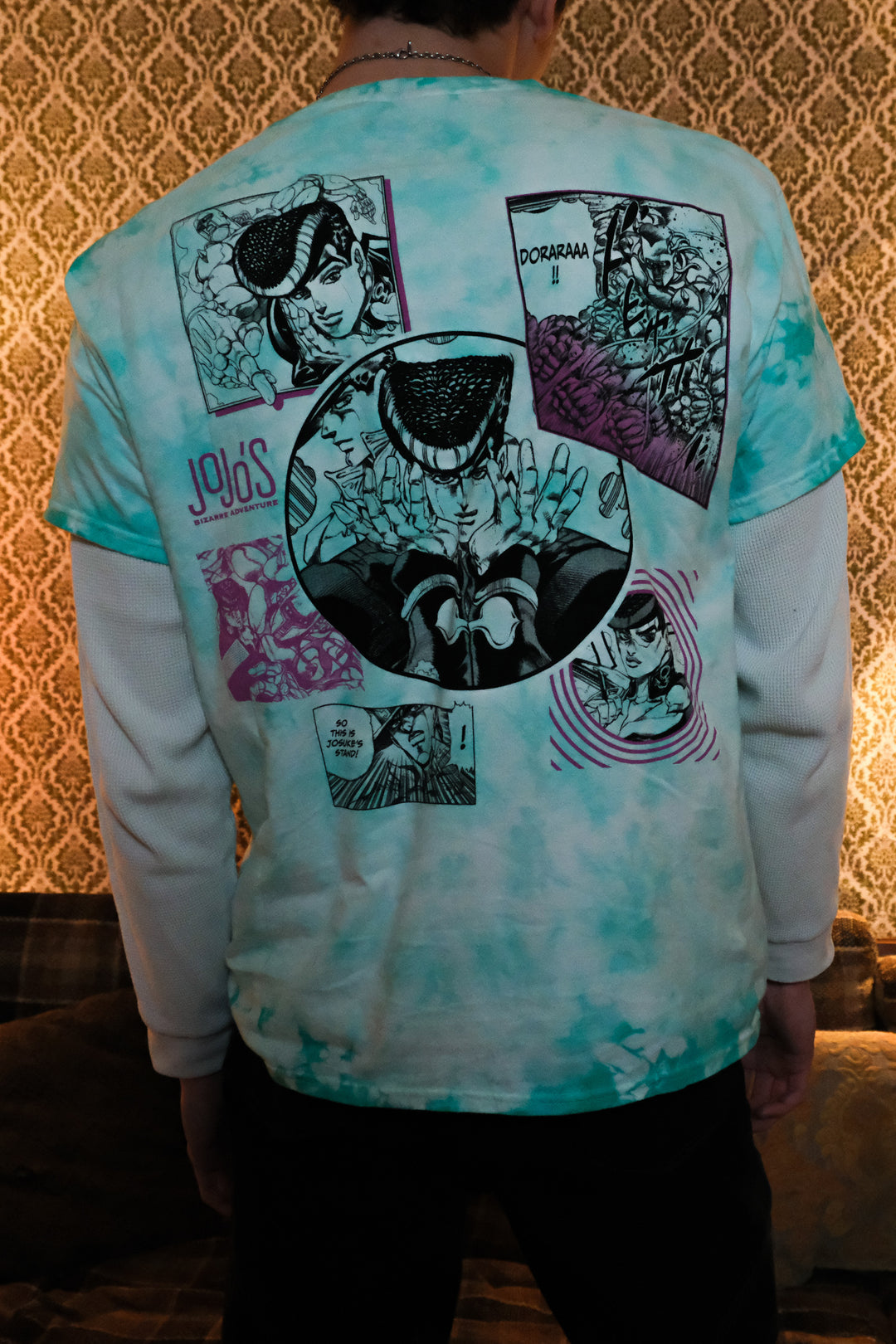 JoJo's Bizarre Adventure: Part 4 Diamond Is Unbreakable Josuke Mineral Wash Tee - Mint Crystal