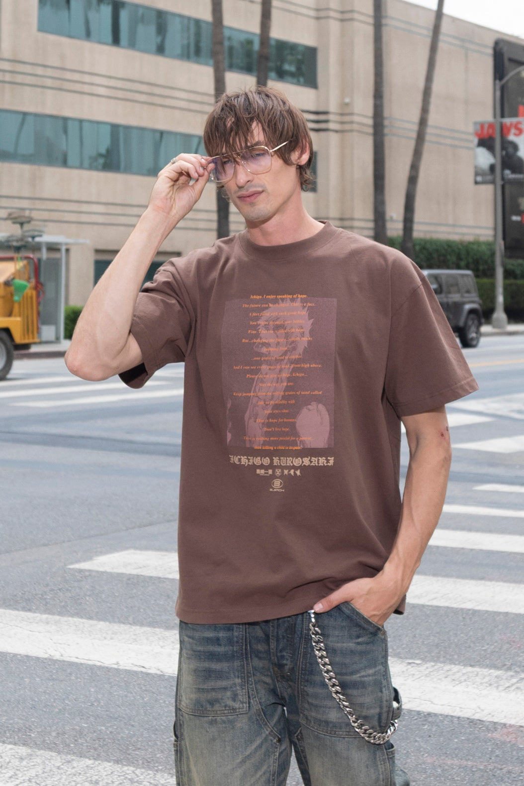BLEACH Ichigo Final Battle Tee - Chocolate