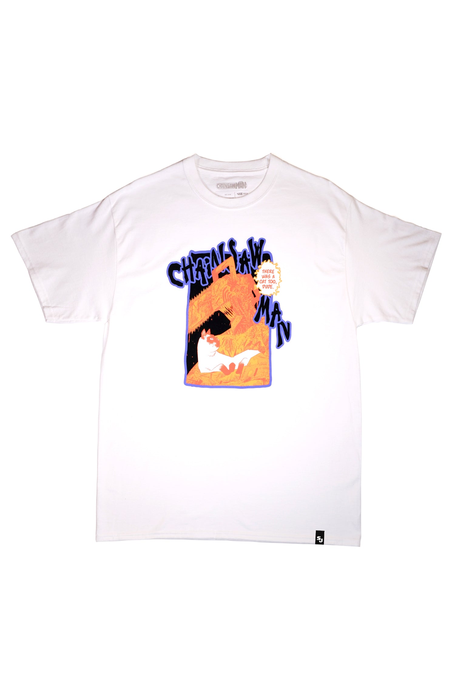 Chainsaw Man We Love Cats Tee - White – Shonen Jump Store