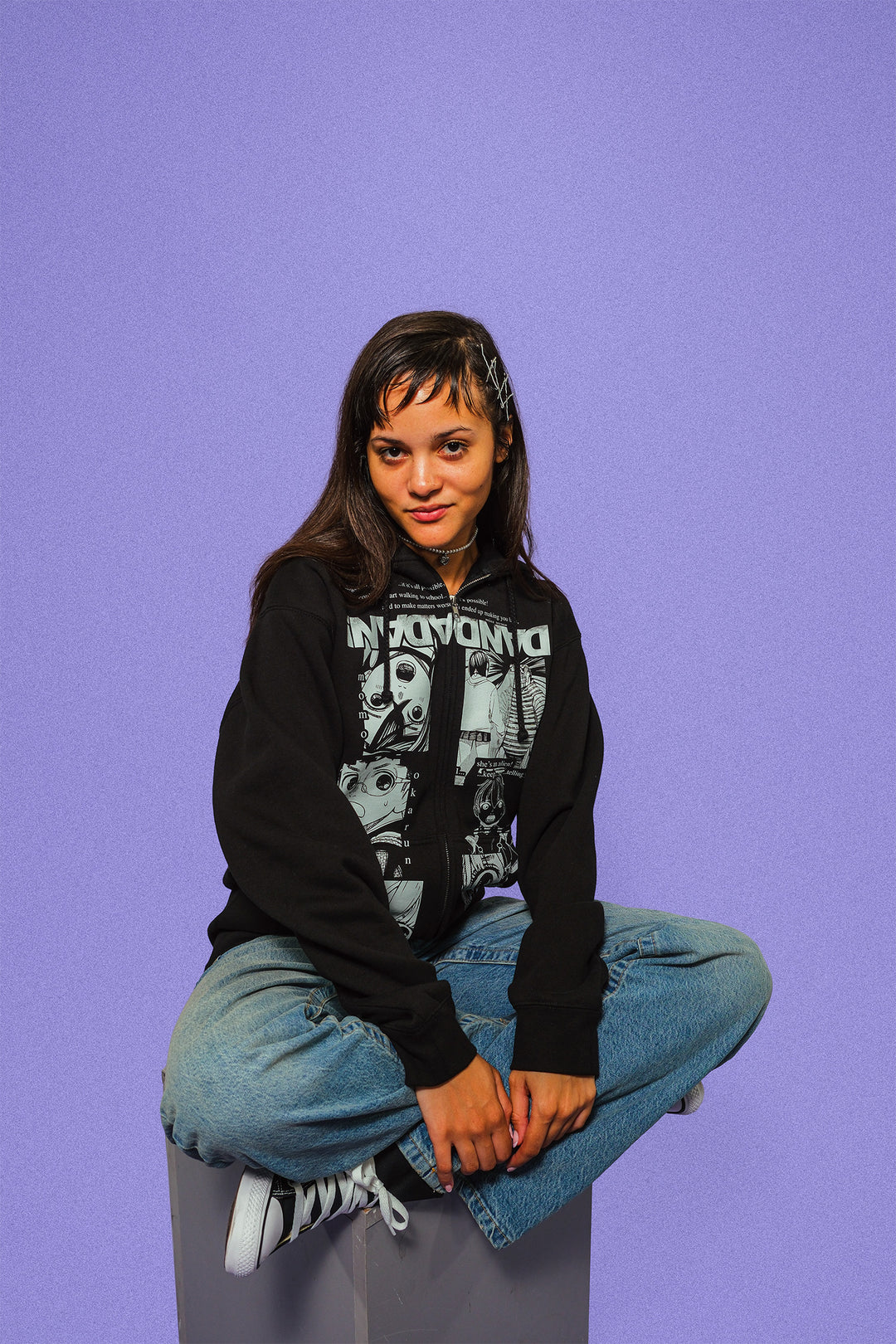 DDD Beware the Aliens Zip Hoodie - Black