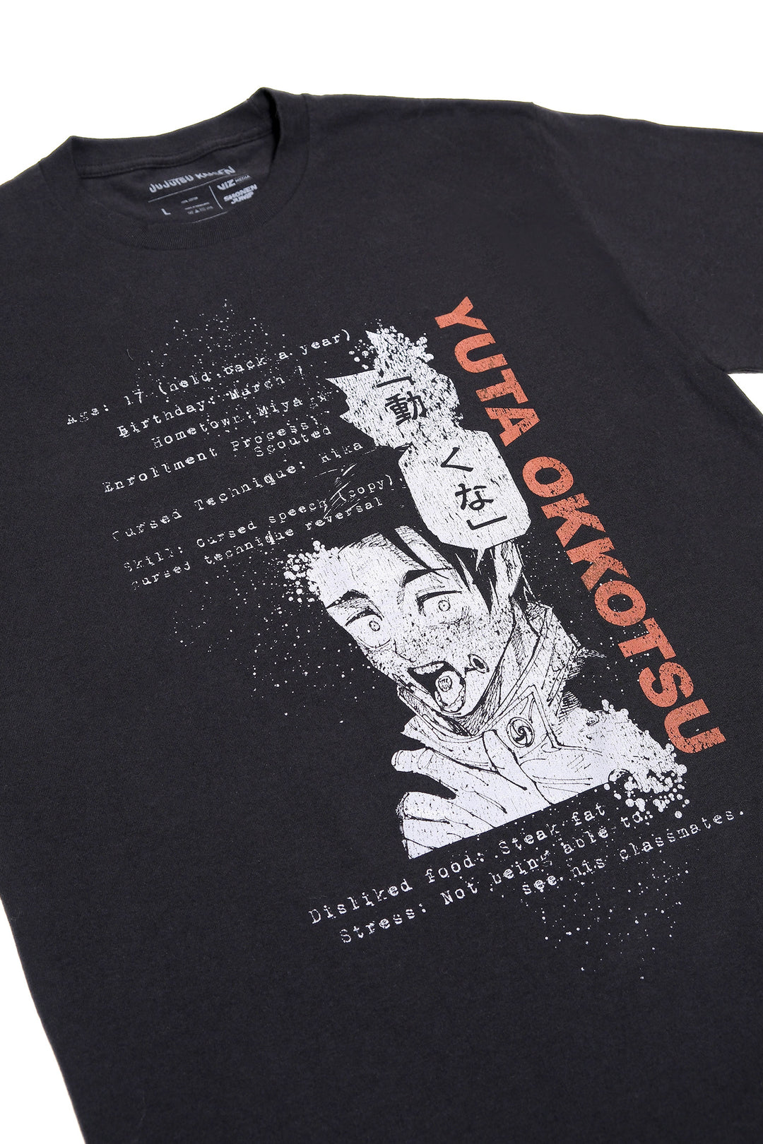 Yuta Okkotsu Distressed Tee - Black