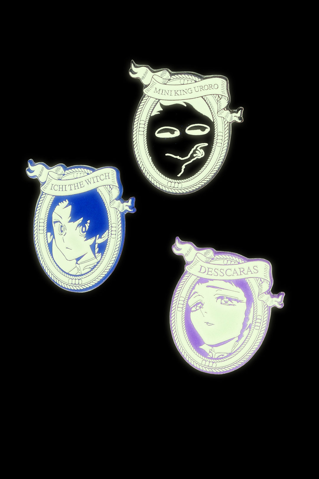 Ichi the Witch Glow-in-the-Dark Enamel Pin Set
