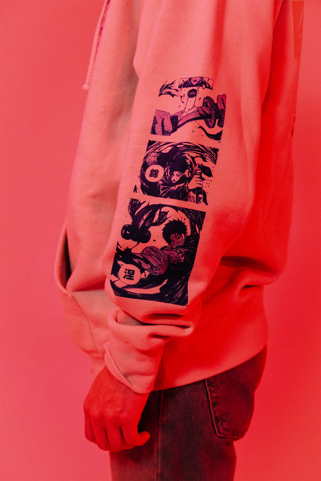 Kagurabachi Enten Nishiki Kuro Pullover Hoodie - Bone