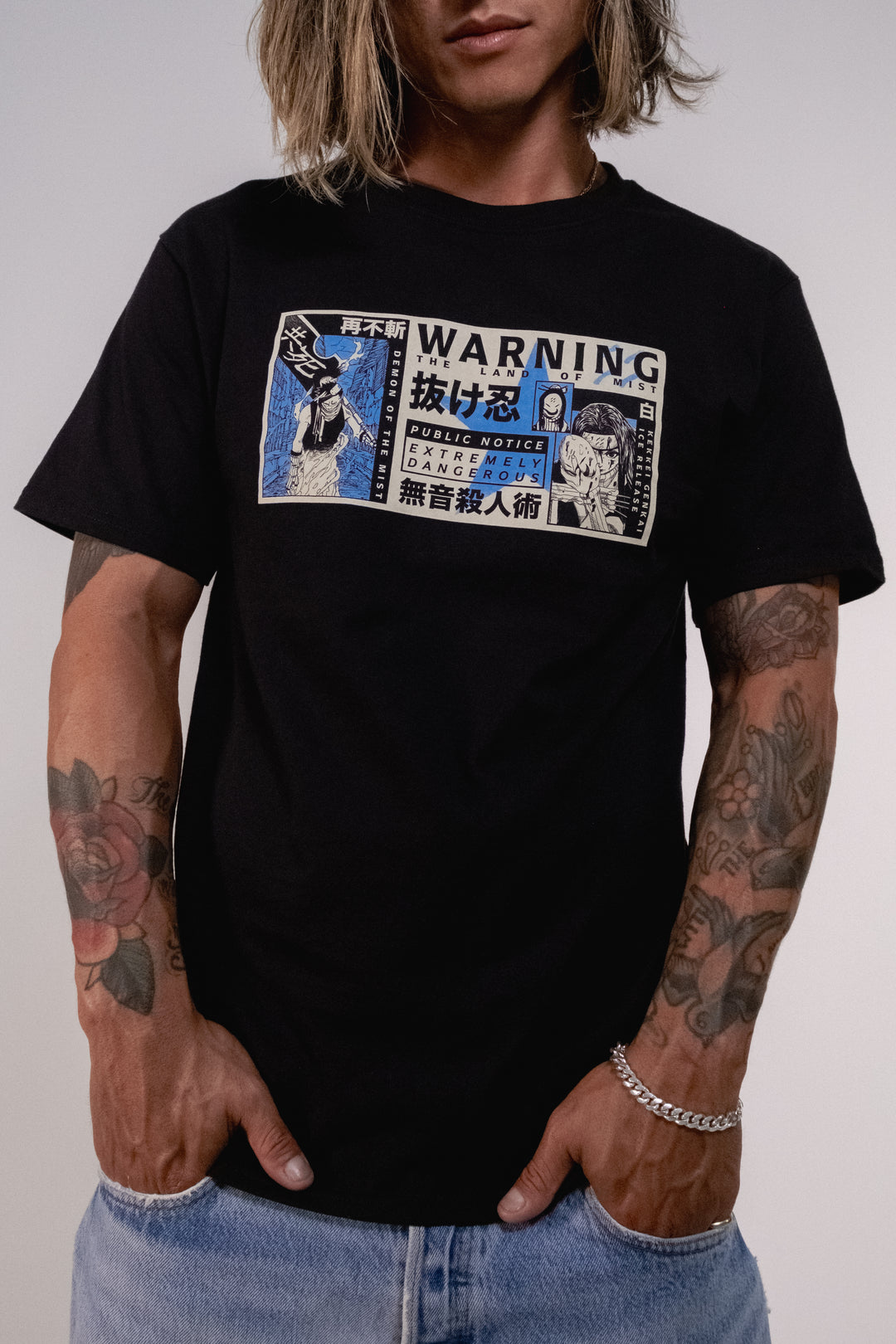 Naruto 25th Haku & Zabuza Tee - Black