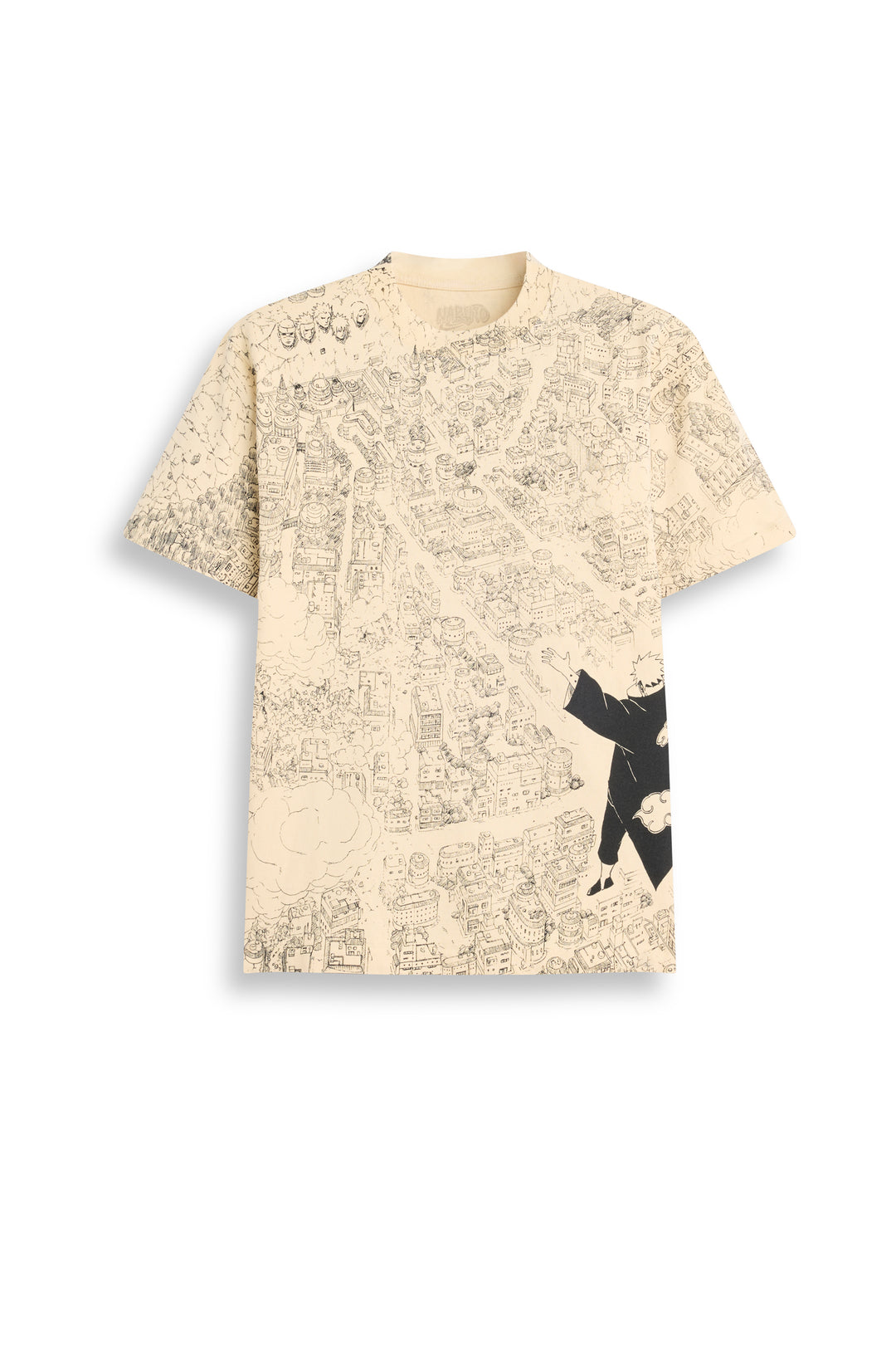 Naruto Pain Jumbo Print Tee - Natural