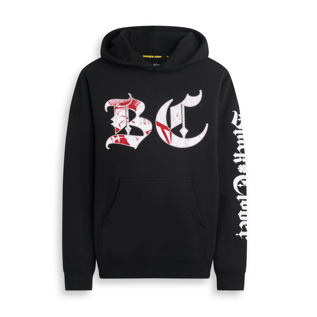 Black Clover Logo Inlay Pullover Hoodie - Black