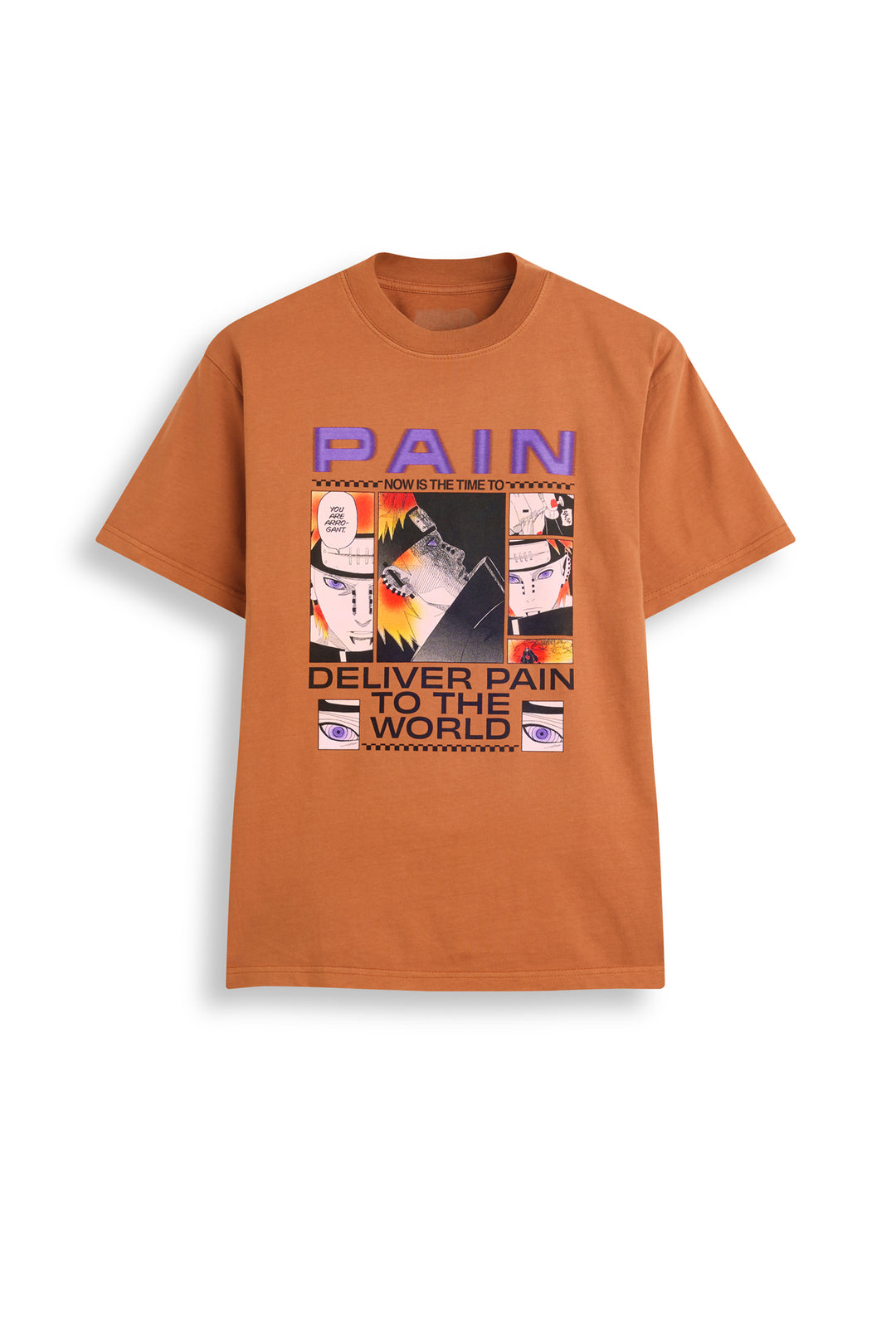 Naruto Pain and Destruction Tee - Burnt Orange
