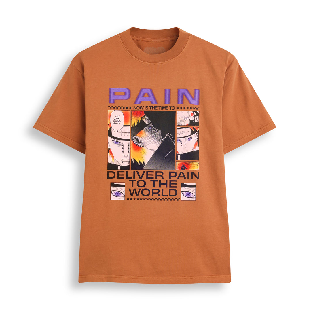 Naruto Pain and Destruction Tee - Burnt Orange