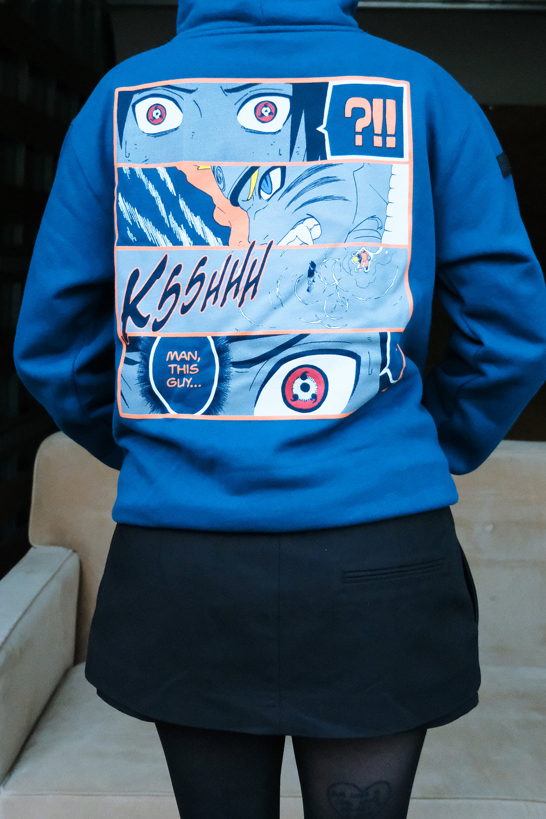 Naruto VS Sasuke Pullover Hoodie - Royal Blue