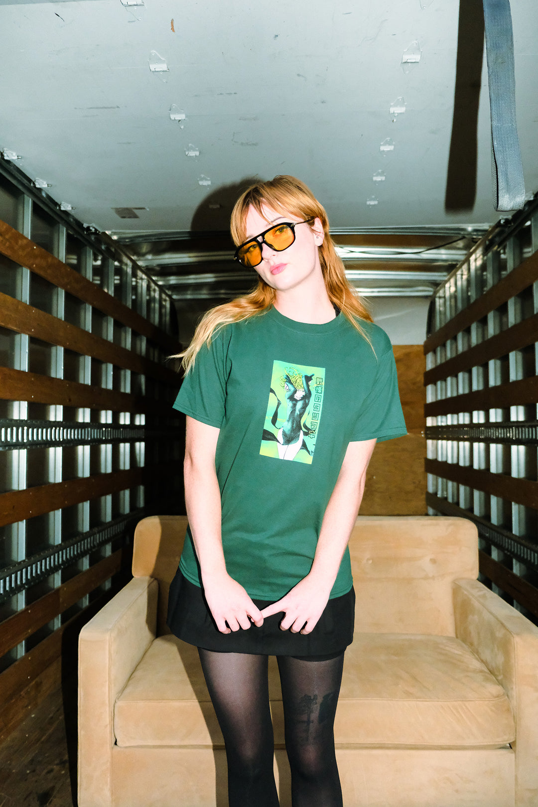 One Punch Man Tornado of Terror Tee - Forest Green