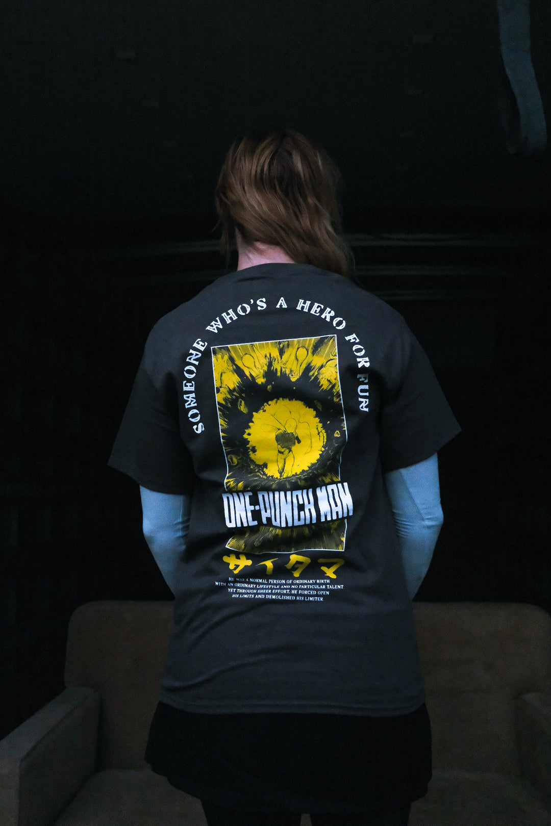 One Punch Man Siatama Poster Tee - Black
