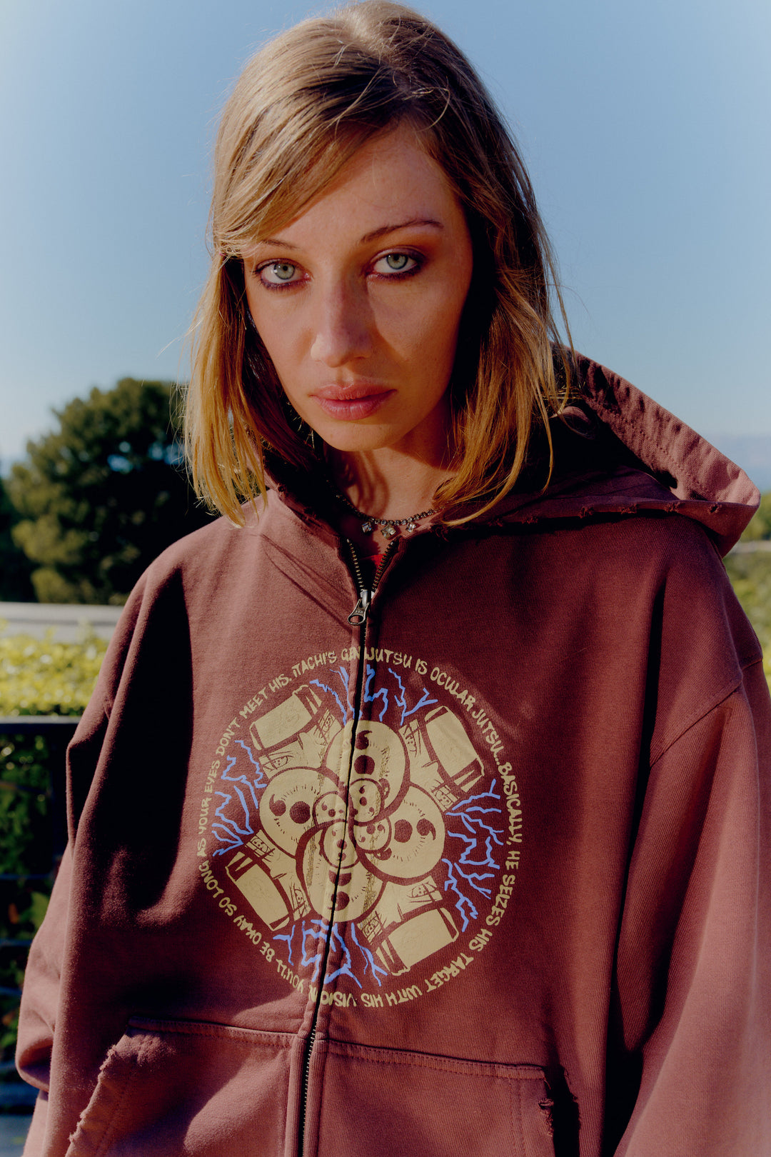Naruto Itachi Zip Up Hoodie - Brown