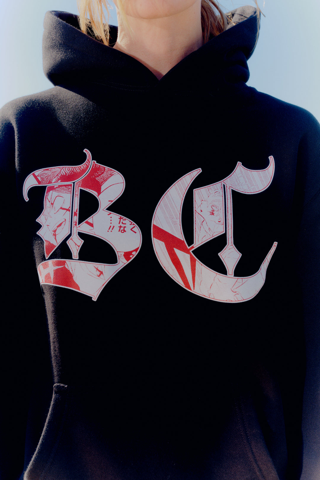 Black Clover Logo Inlay Pullover Hoodie - Black