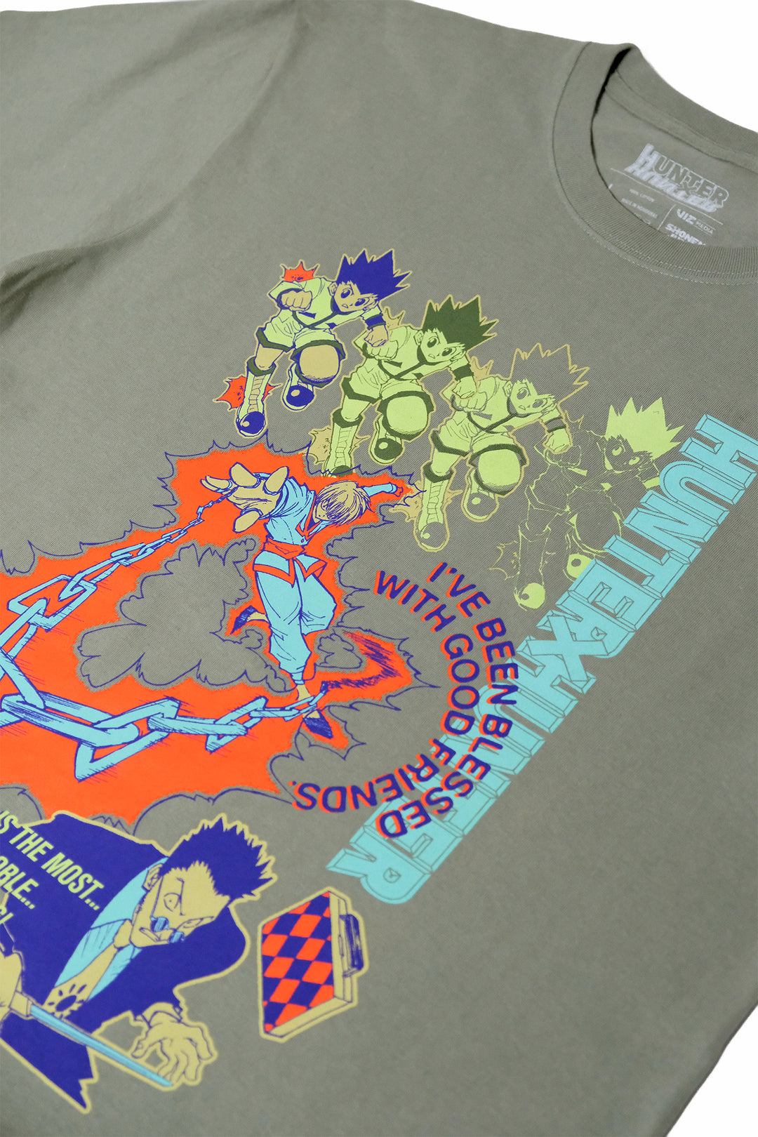 Hunter x Hunter Rookie Hunters LS Tee - Stonewash Green