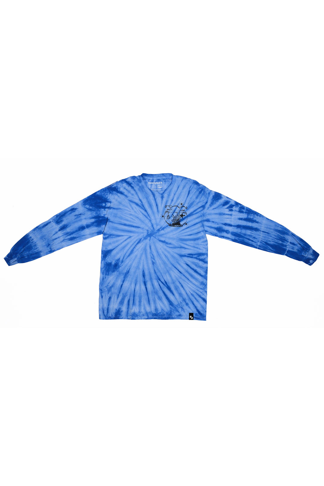 Kagurabachi Goldfish Tie-Dye LS Tee - Blue Tie-Dye