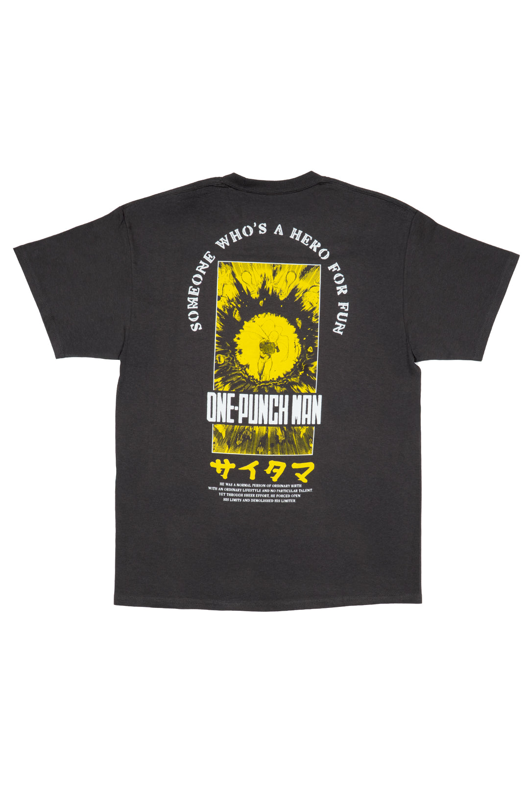 One Punch Man Siatama Poster Tee - Black