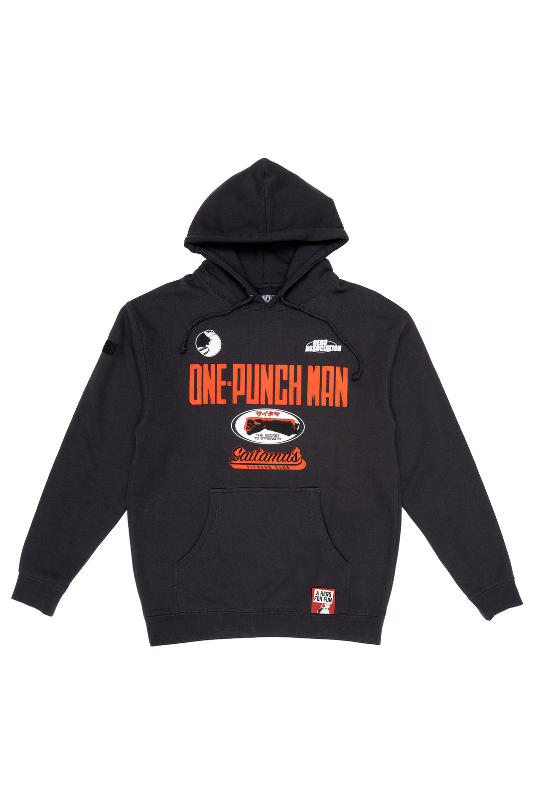 One Punch Man Fitness Club Pullover Hoodie - Asphalt