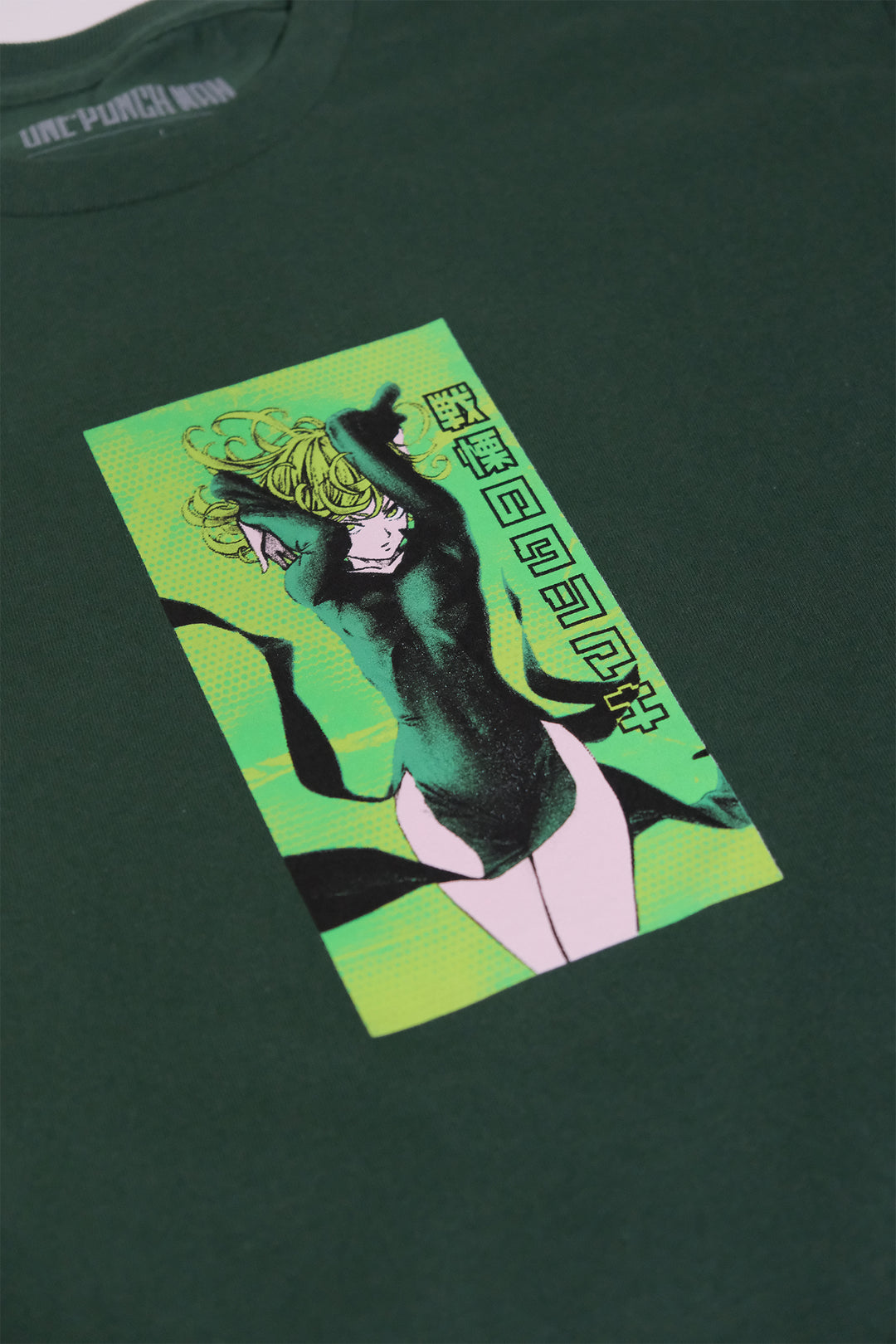 One Punch Man Tornado of Terror Tee - Forest Green