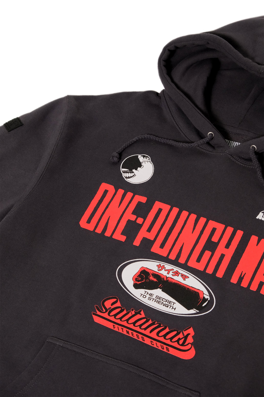 One Punch Man Fitness Club Pullover Hoodie - Asphalt