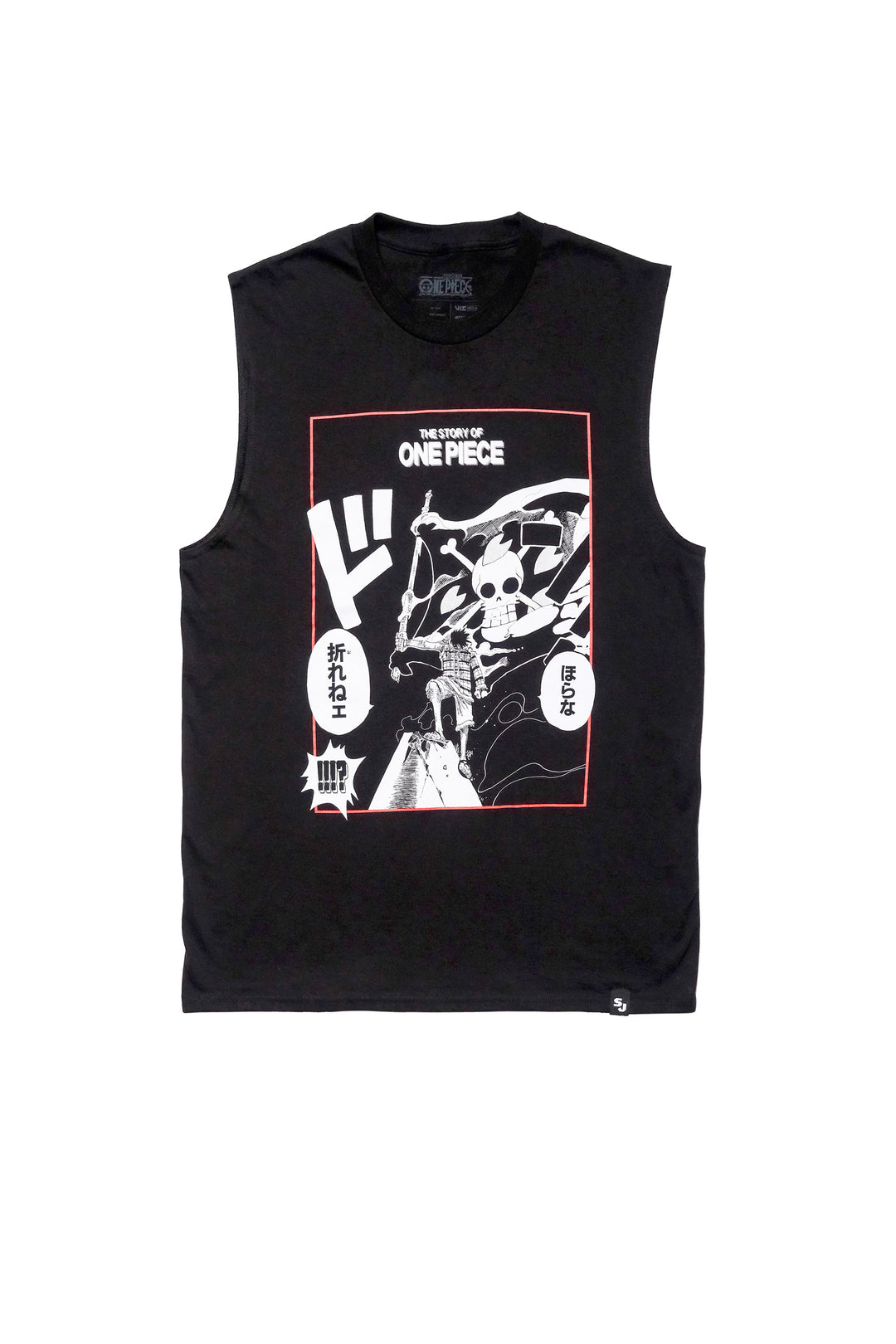 ONE PIECE Luffy Story Sleevless Tee - Black