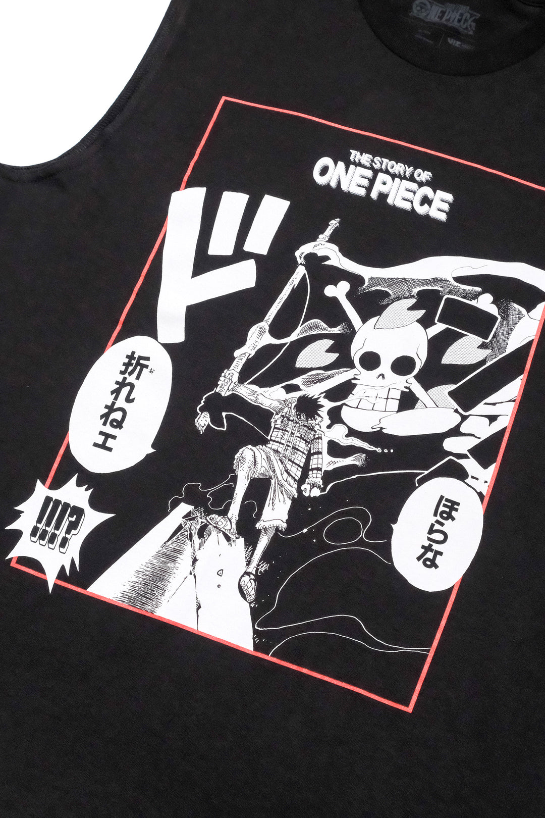 ONE PIECE Luffy Story Sleevless Tee - Black