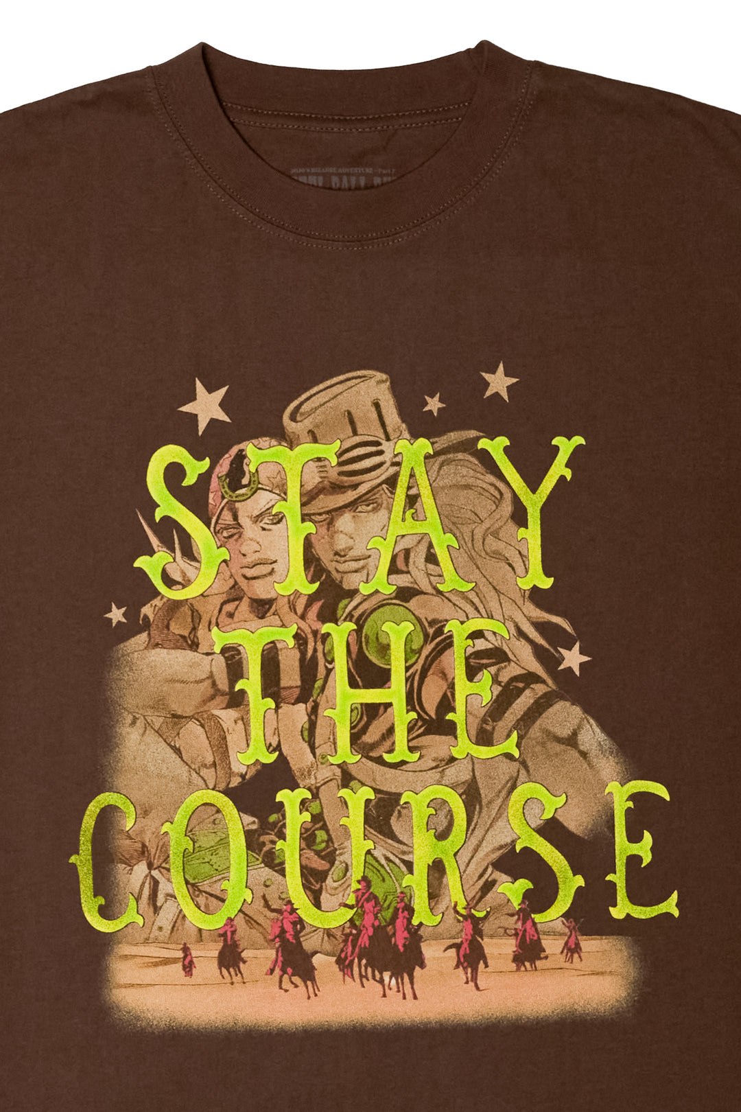 Steel Ball Run 'Stay the Course' Tee - Chocolate
