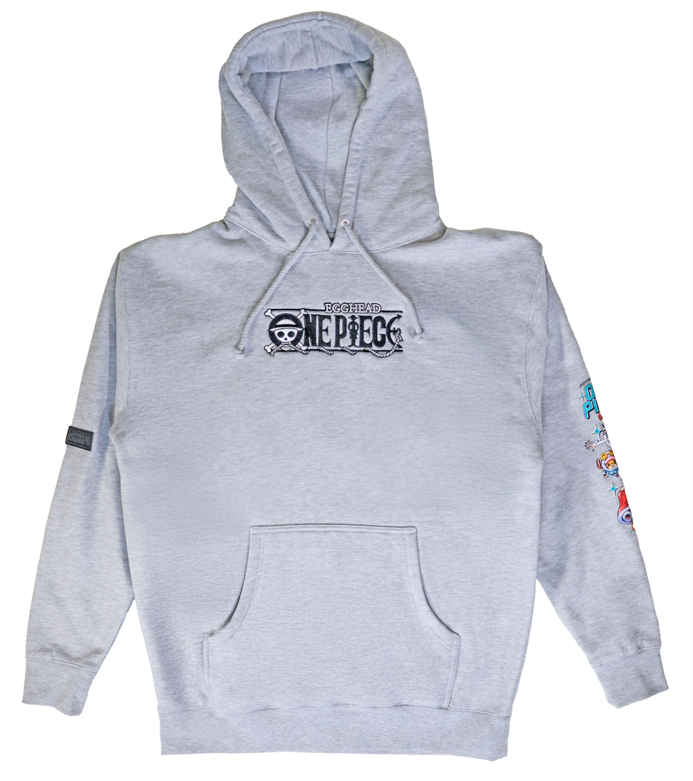 One Piece Egghead Adventures Pullover Hoodie - Grey Heather