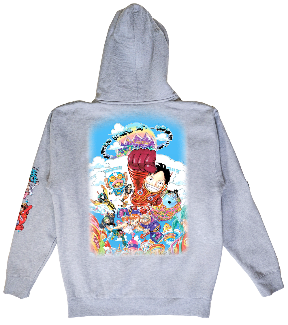 One Piece Egghead Adventures Pullover Hoodie - Grey Heather