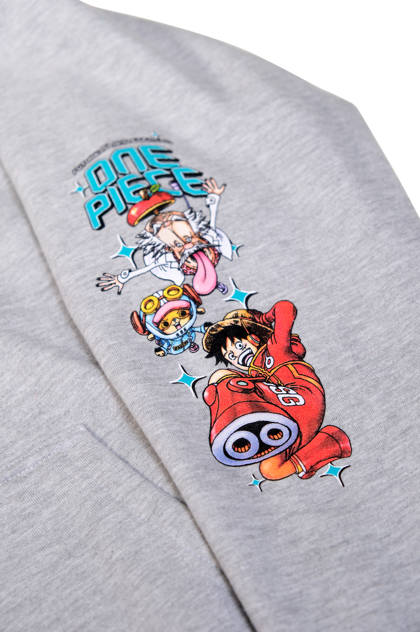 One Piece Egghead Adventures Pullover Hoodie - Grey Heather