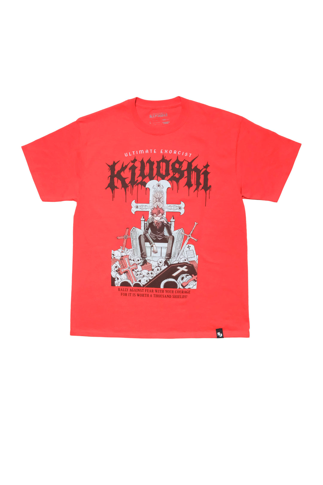 Ultimate Exorcist Kiyoshi Throne Tee - Fiery Red