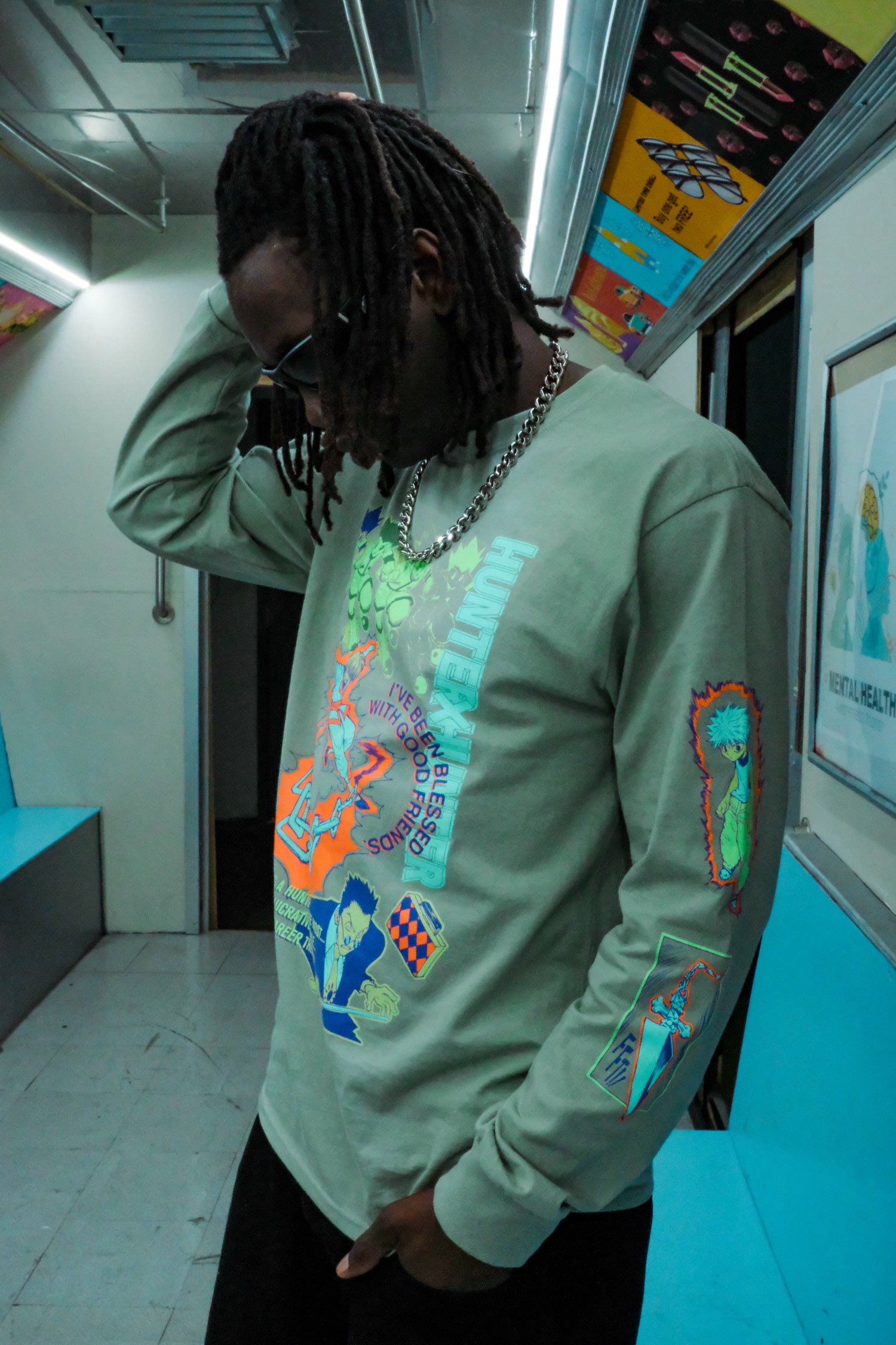 Hunter x Hunter Rookie Hunters LS Tee - Stonewash Green – Shonen