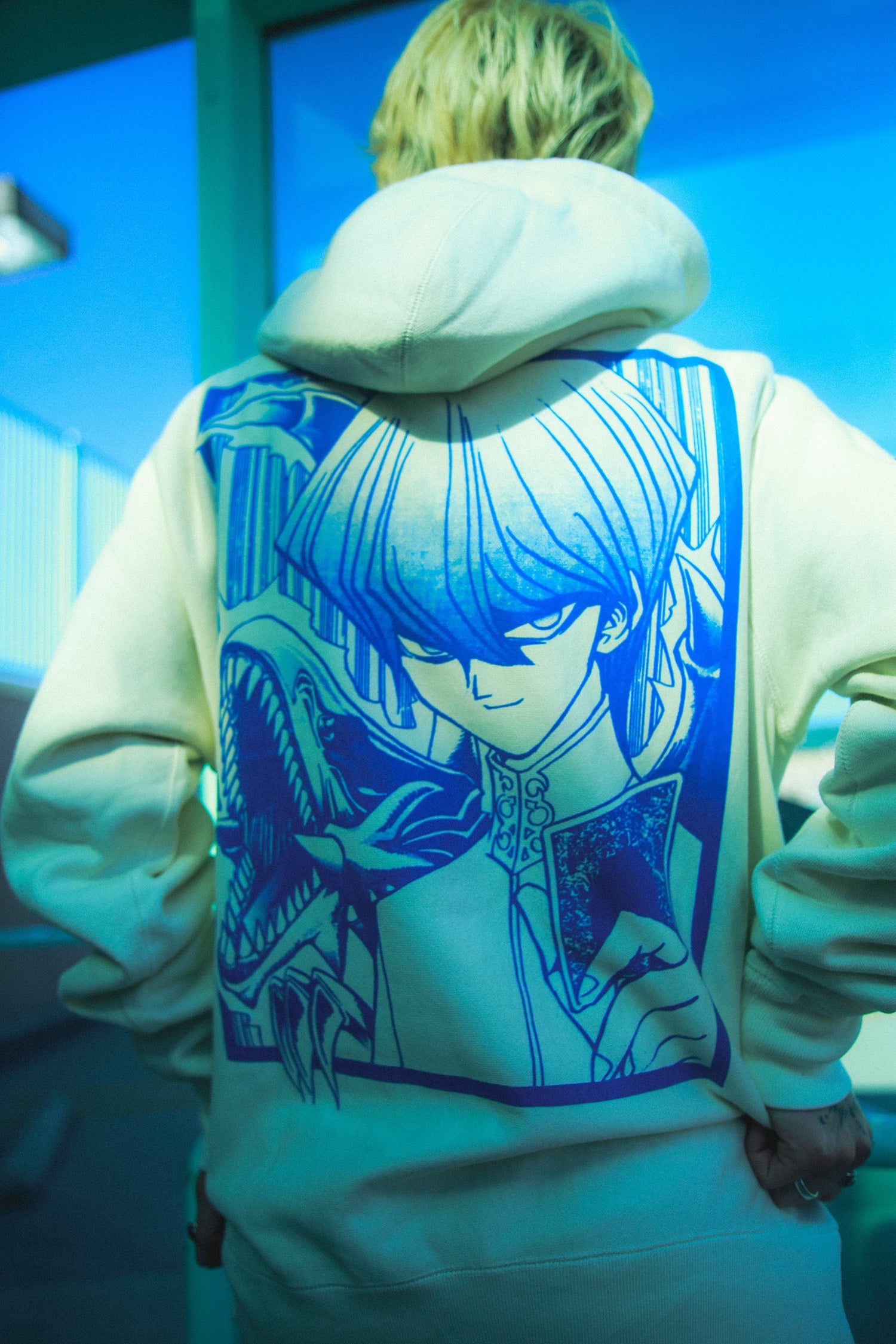 Yu-Gi-Oh! Blue Eyes White Dragon Hoodie - Ecru – Shonen Jump Store