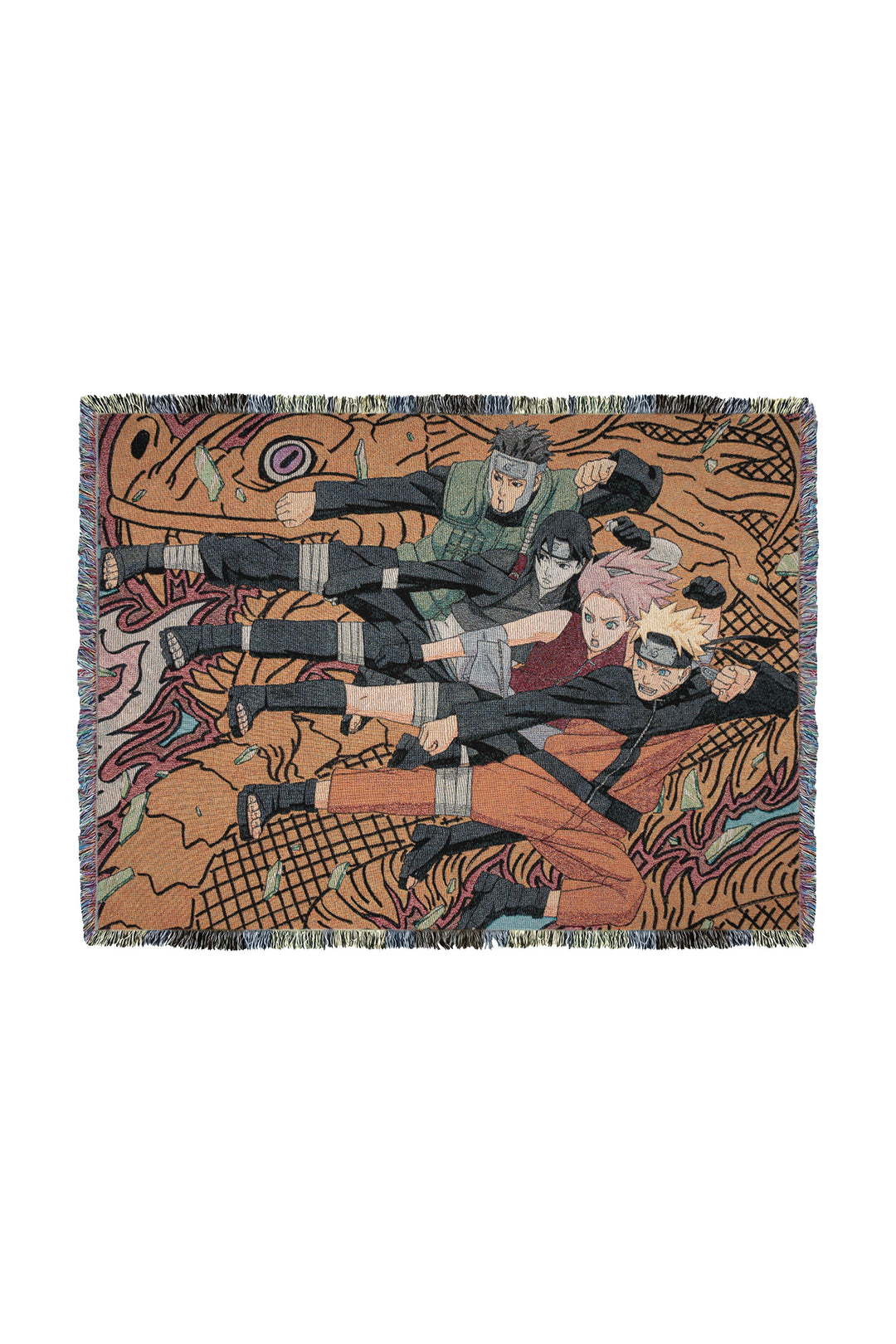 Naruto Action Tapestry Blanket - Multi