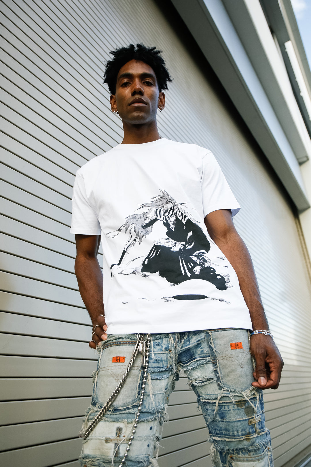 Bleach Renji T-shirt- On Model