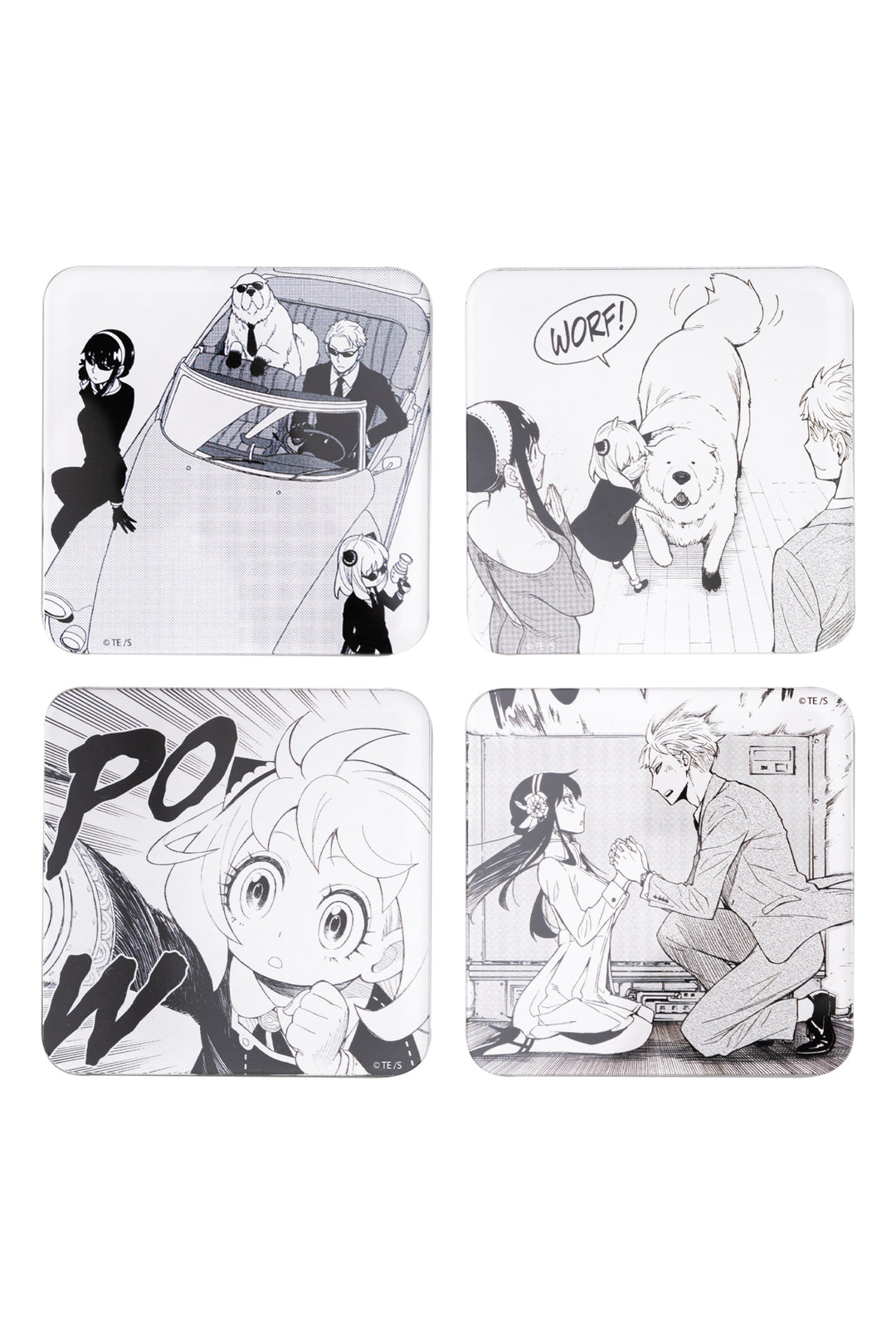 Spy x Family Manga Acrylic Coaster Set - Set of 4