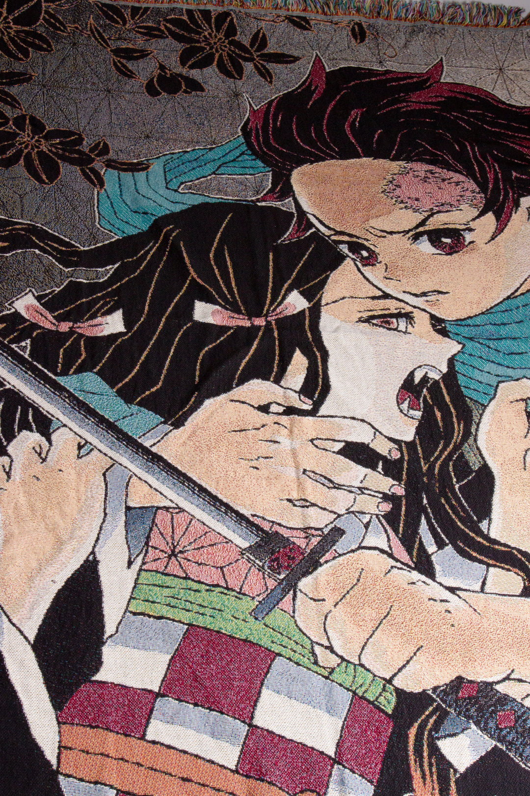 Demon Slayer: Kimetsu no Yaiba Tanjiro & Nezuko Tapestry Blanket