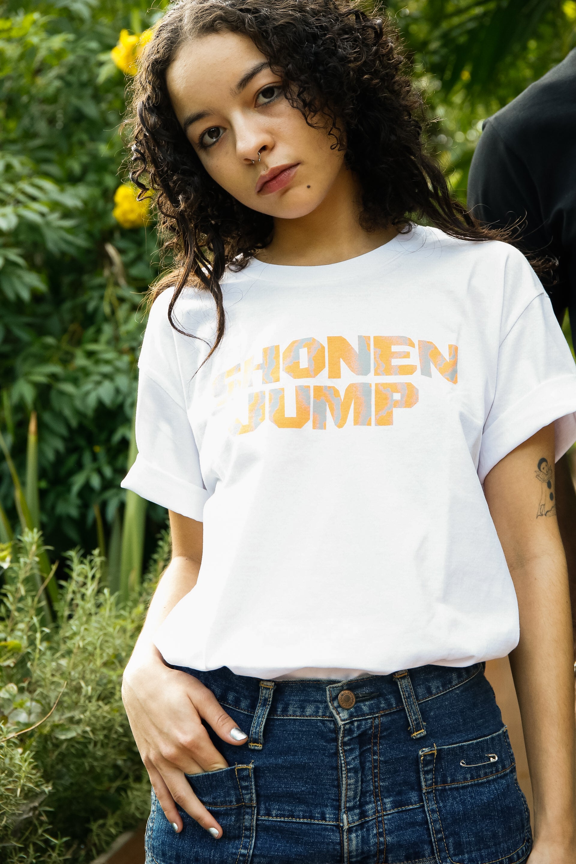 Shonen Jump White Logo Tee - On Model