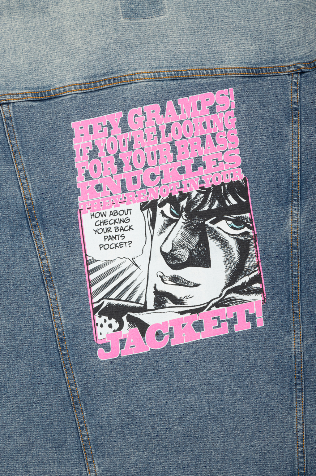 JoJo's Bizarre Adventure Battle Tendency Denim Jacket – Shonen JoJo's Bizarre Adventure Battle Tendency Denim Jacket – Shonen